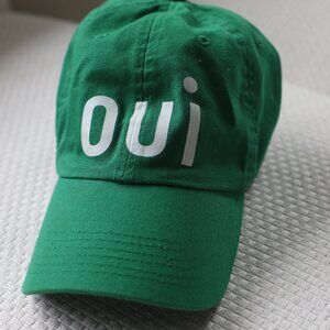 Clare V. Oui Baseball Cap Green Adjustable Hat